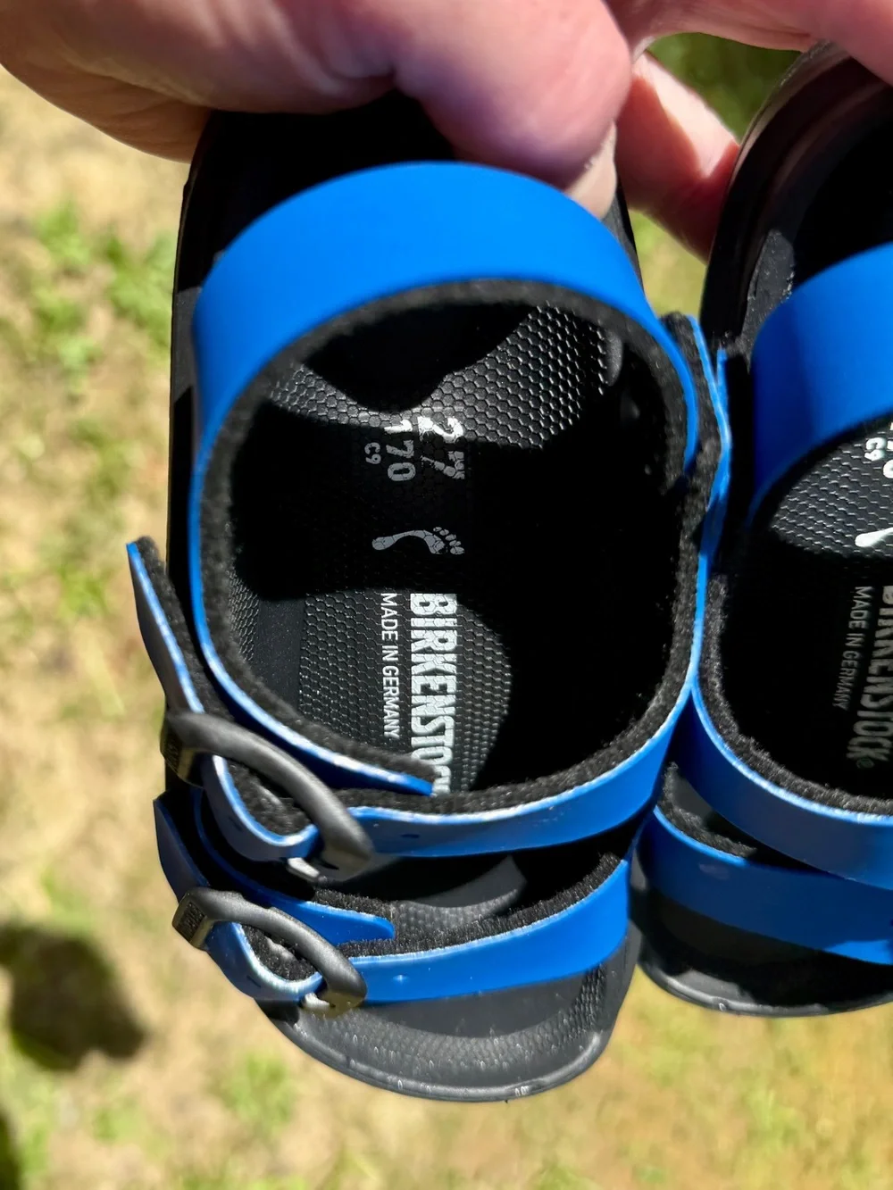 Birkenstock Kids Electric Blue Two-Buckle Sandal Childs 9